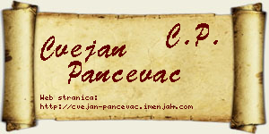 Cvejan Pančevac vizit kartica